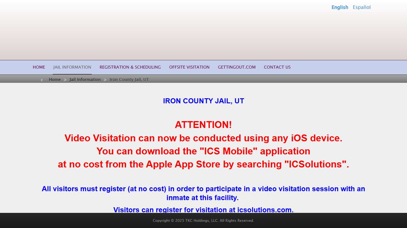 Iron County Jail, UT - The Visitor by ICSolutions