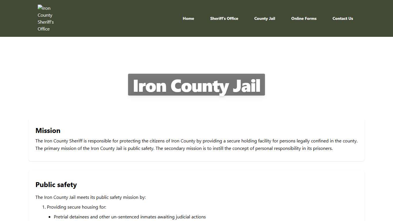 Iron County Sheriff's Office